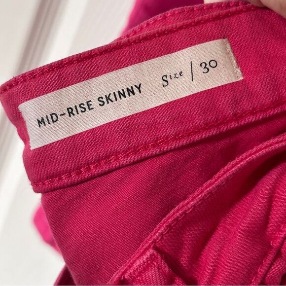 Anthropologie Pilcro Mid Rise Skinny Jeans in Pink - Picture 10 of 10